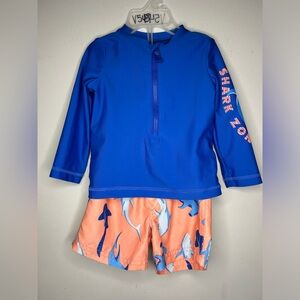 Carter's Blue Shark Rashguard Set. 12M. SKU A8
